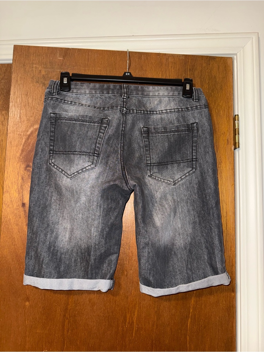 Chapter Men's Washed Gray Jean Shorts - Picture 2 of 4